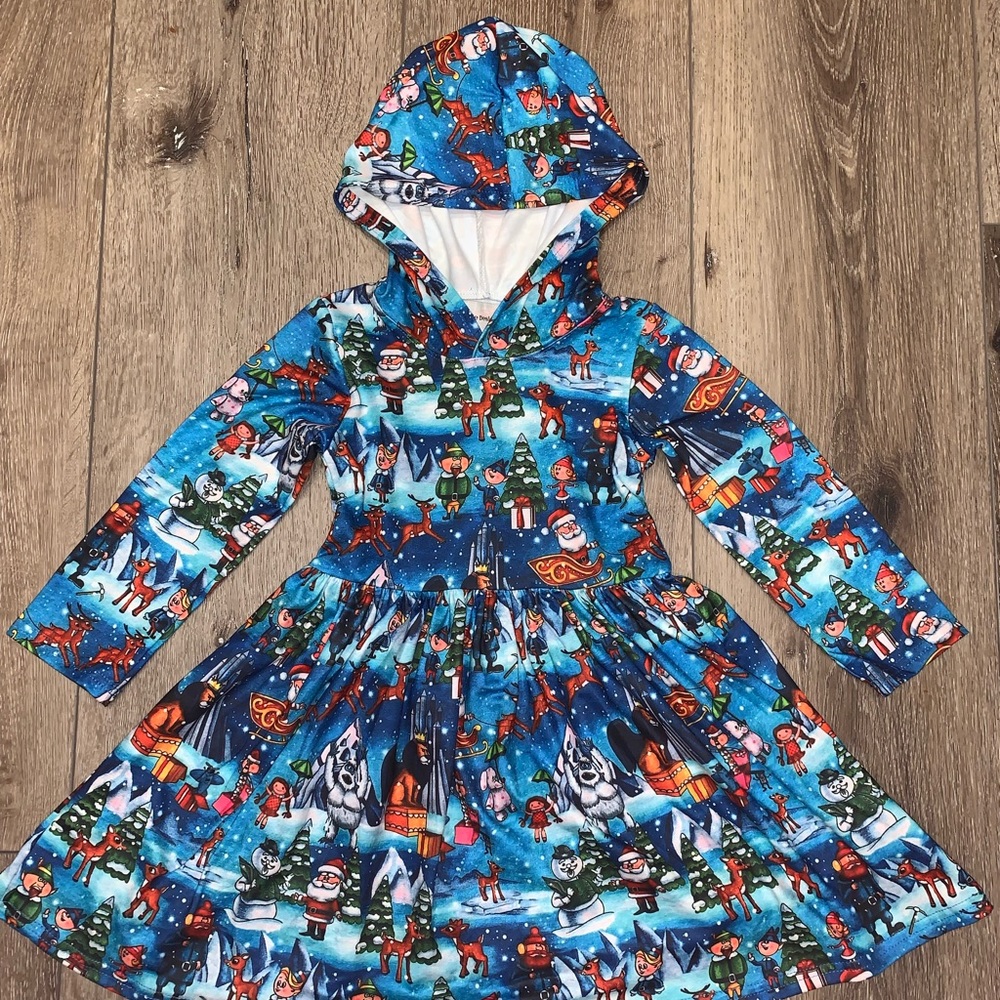 Rudolph the red nosed reindeer hooded dress